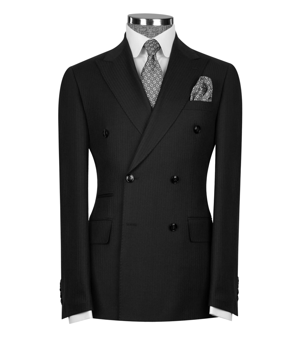 Subtle Pinstripe Double-Breasted Suit