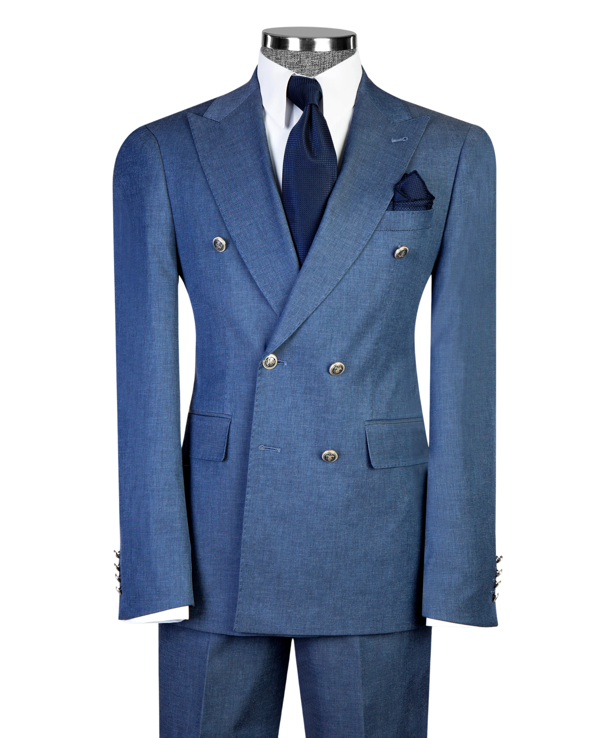 Costume raffiné en mélange de denim