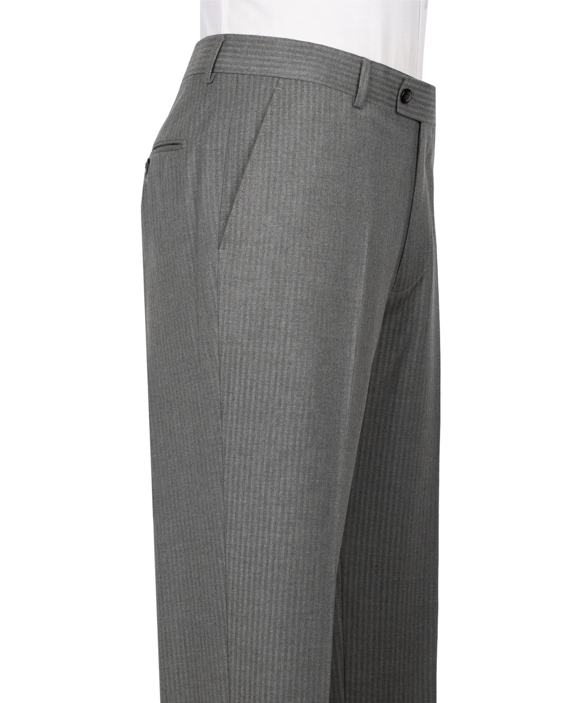 Costume à fines rayures discrètes