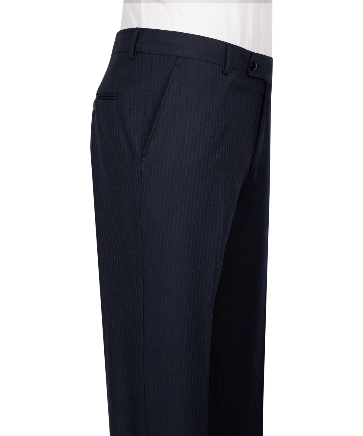 Costume à fines rayures discrètes