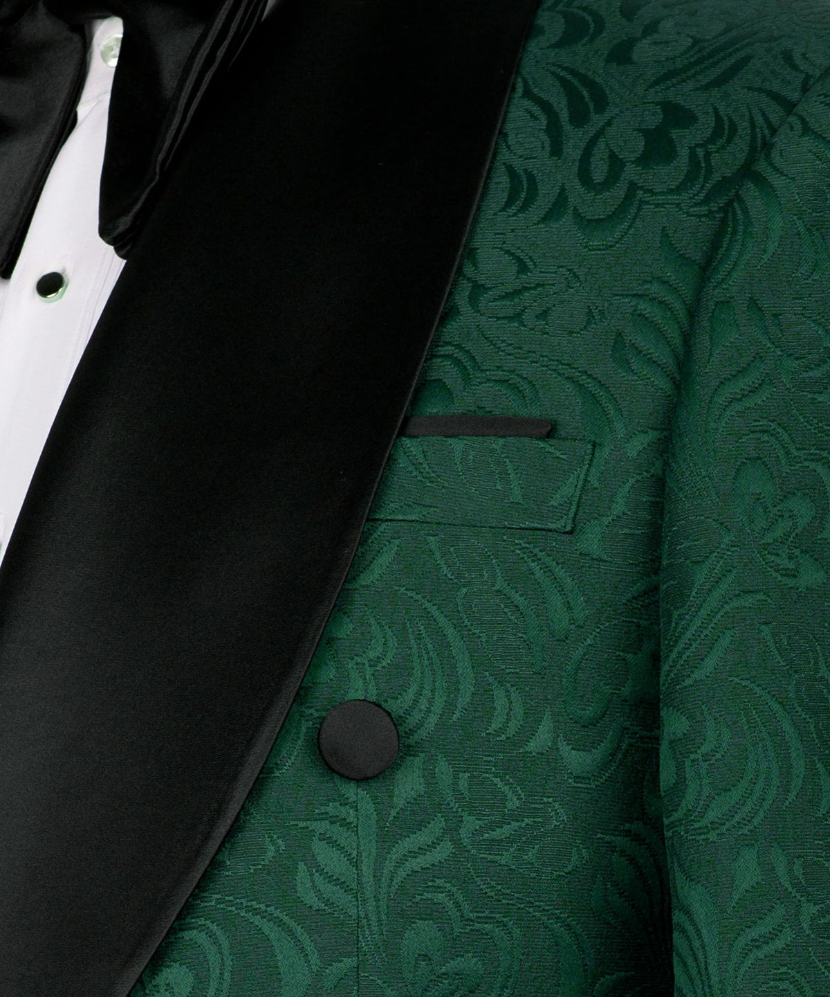 Emerald Jacquard Double-Breasted Tuxedo
