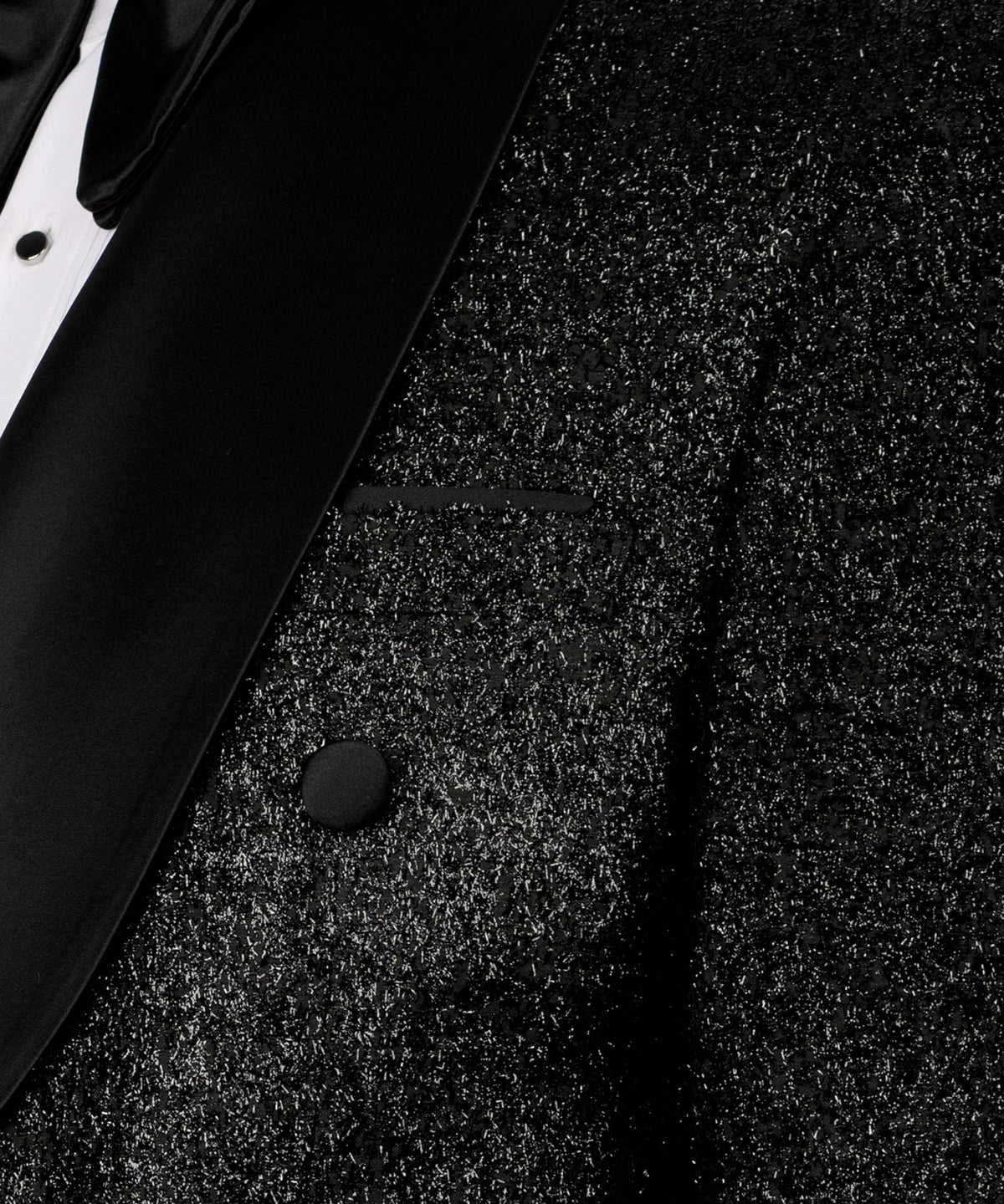 Black Shimmer Double-Breasted Tuxedo
