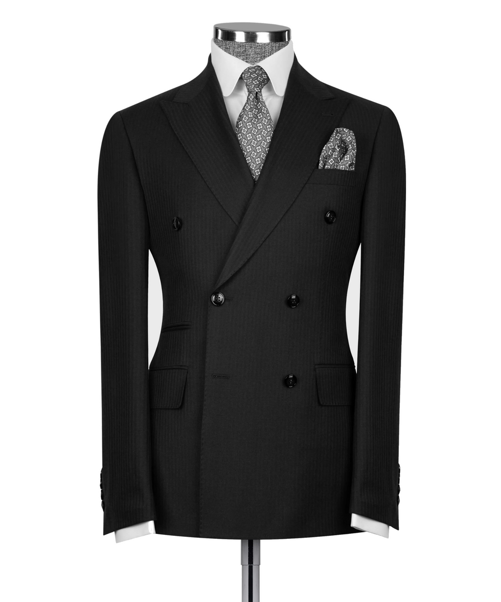 Subtle Pinstripe Double-Breasted Suit