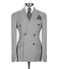 Subtle Pinstripe Double-Breasted Suit